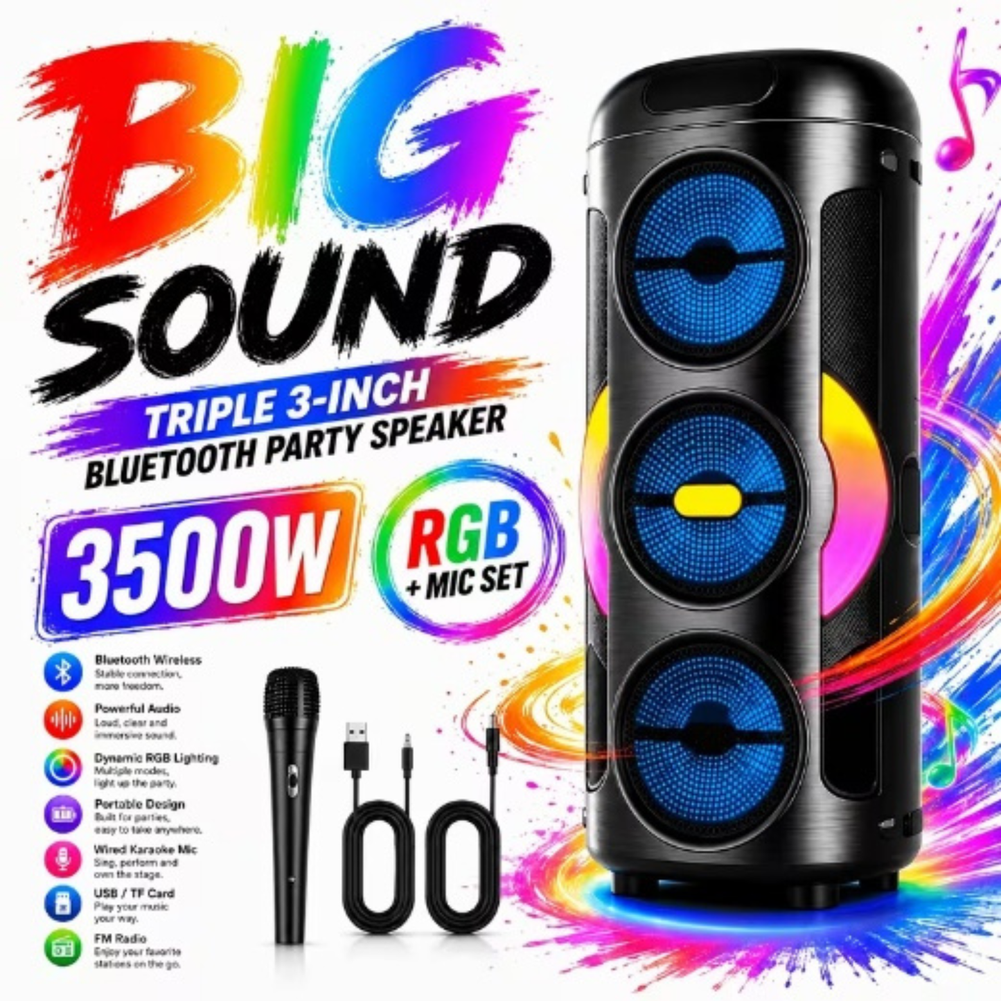 Portable Wireless Karaoke PA Speaker