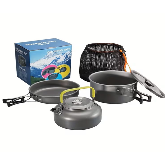 3-Piece Portable Camping Cookware Set