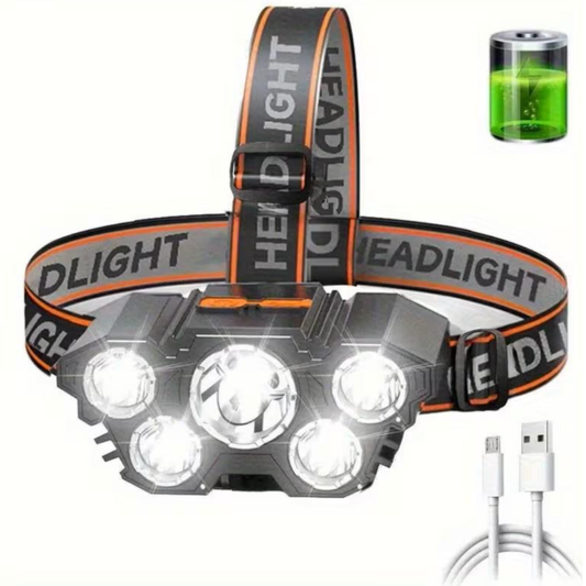 5 LED Rechargeable Headlamp